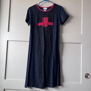 Vintage‎ Naturally Petite Honolulu Dress Womens Small Navy Red Made Hawaii Asian